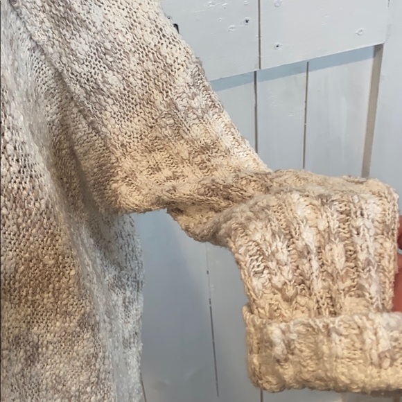 Free People Oatmeal Oversize Slouchy Tunic Sweater - Picture 2 of 4